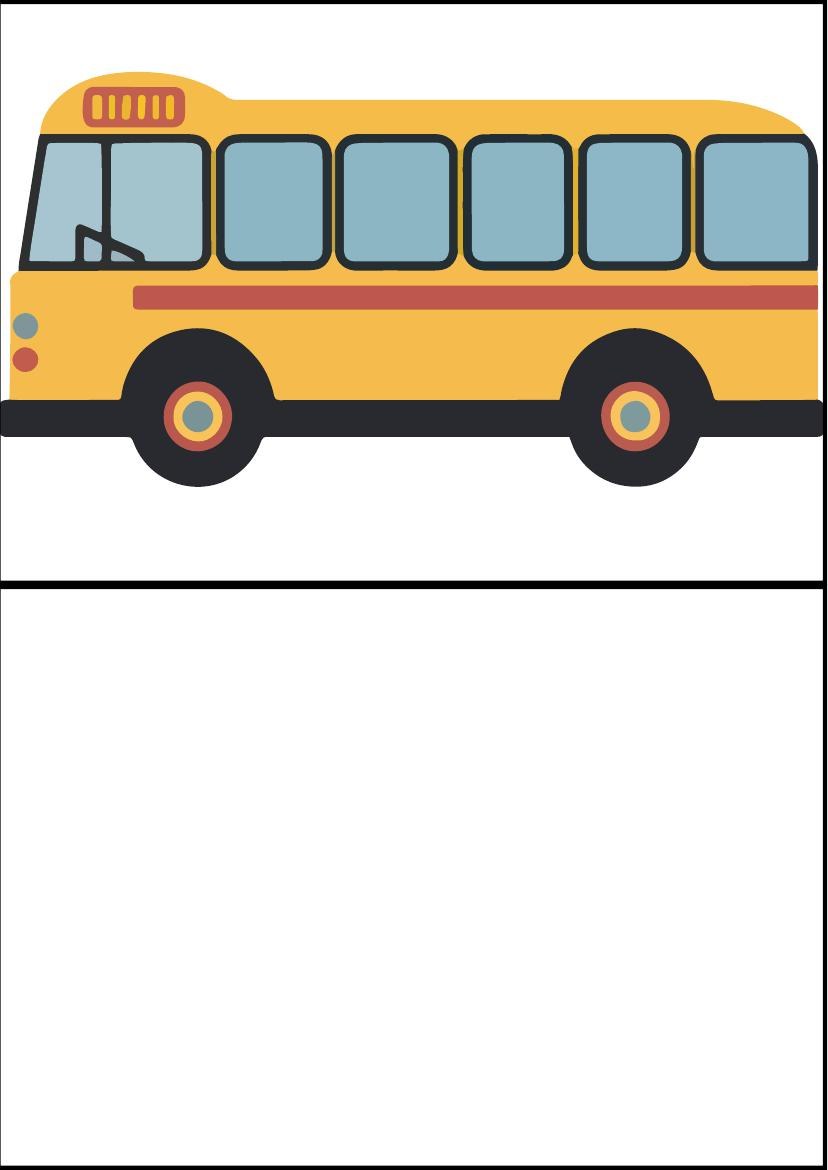 Printable Countdown School Bus (A4 PDF, double sided) printable for kids