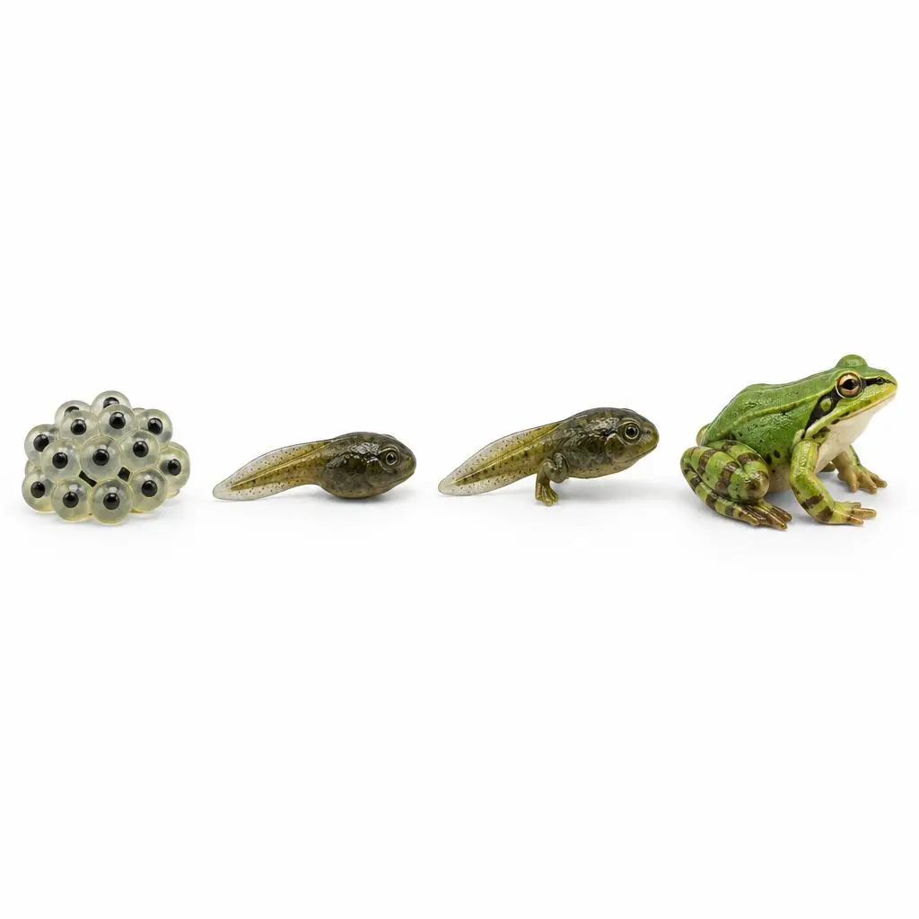 Frog life-cycle figurine set