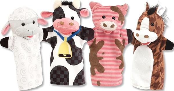 Melissa & Doug farm hand puppets (set of 4)