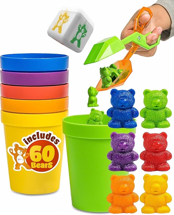 70-piece counting and sorting bears