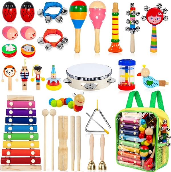 33-piece wooden percussion set