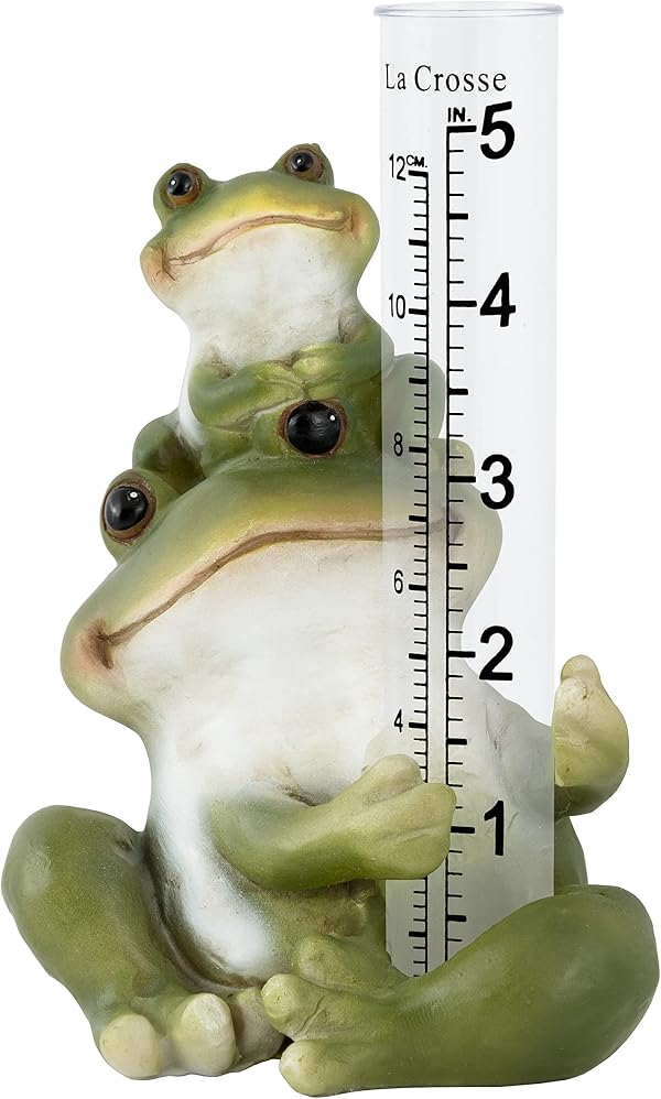 Frog rain gauge