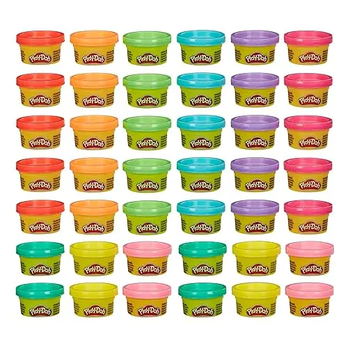 Play dough, 42 mini tubs