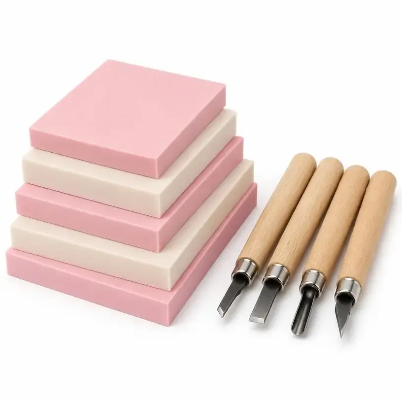 Soft rubber carving blocks