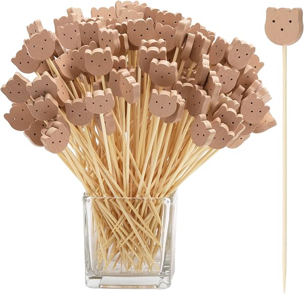 Frilled party food picks