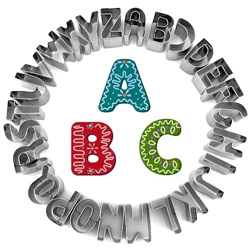 Alphabet cookie cutters