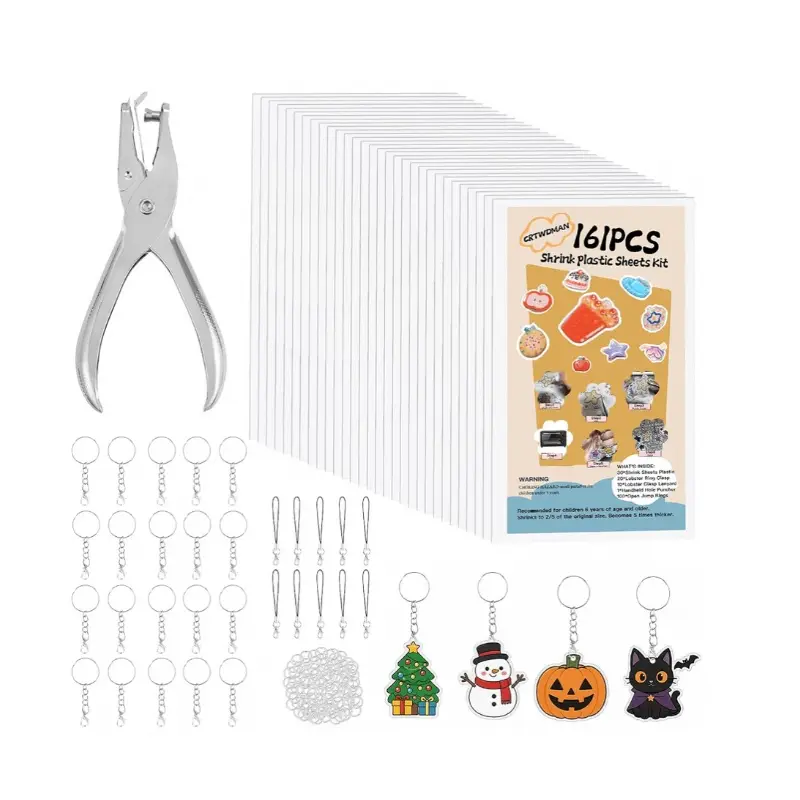 Shrink plastic keychain kit