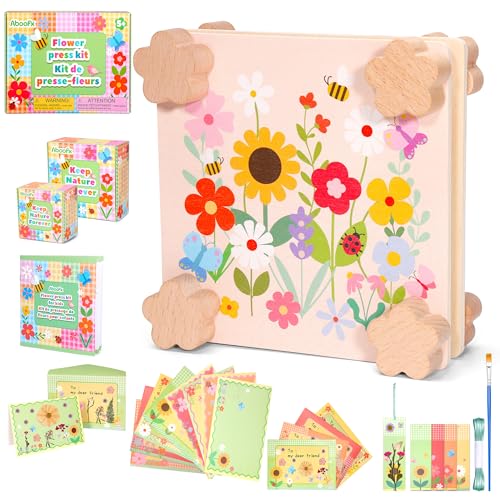 Flower and leaf press for kids