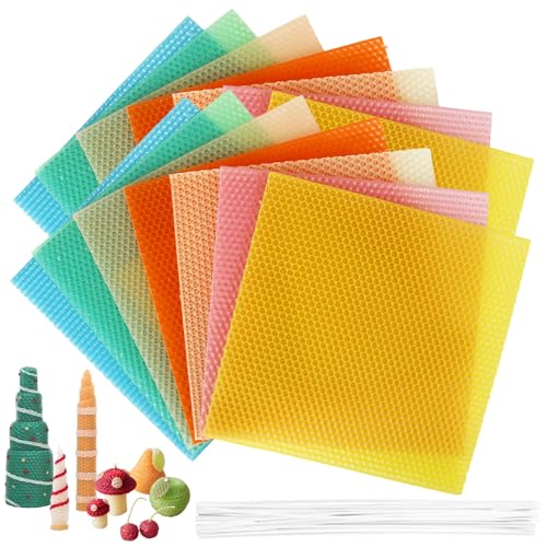 Pastel honeycomb beeswax sheets for candle making