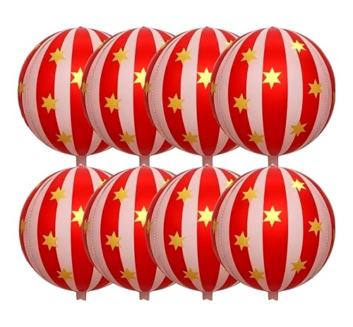 Striped foil balloons