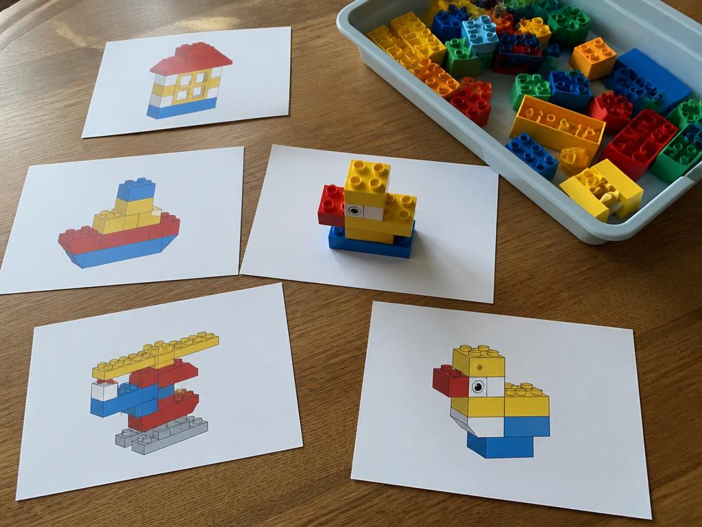 Build It! brick cards (A4 PDF) printable for kids