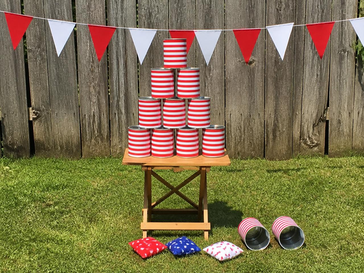 Ten cans, three balls, endless turns.