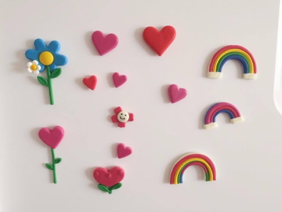 The finished magnets living on our fridge