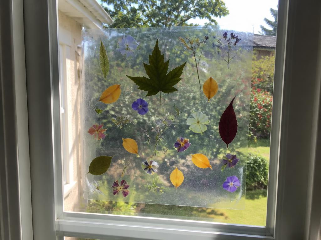 Sticky side out on the window, pressing on the morning walk finds