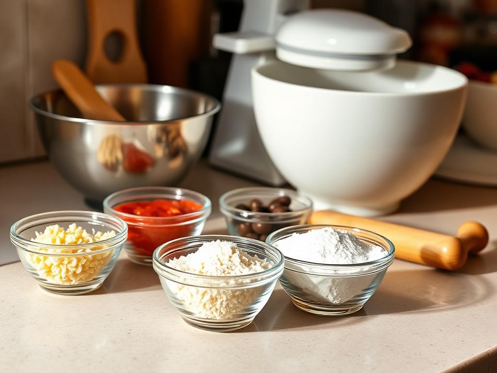 Ingredients out in small bowls before we start.