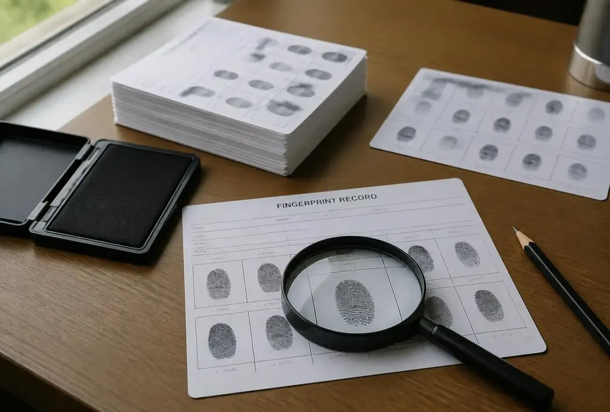 Fingerprints on white card - the favourite ten minutes.