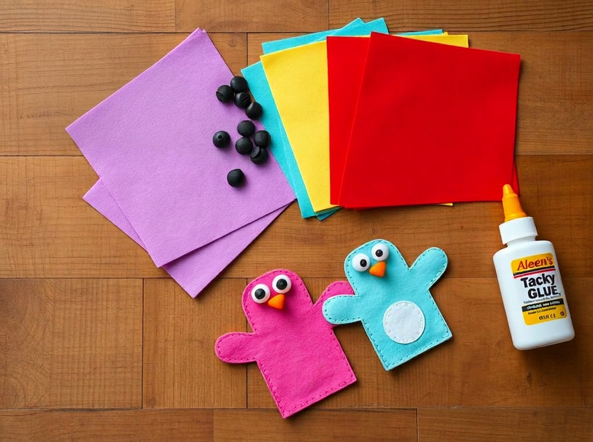 Making new ones: felt, glue and tiny googly eyes.