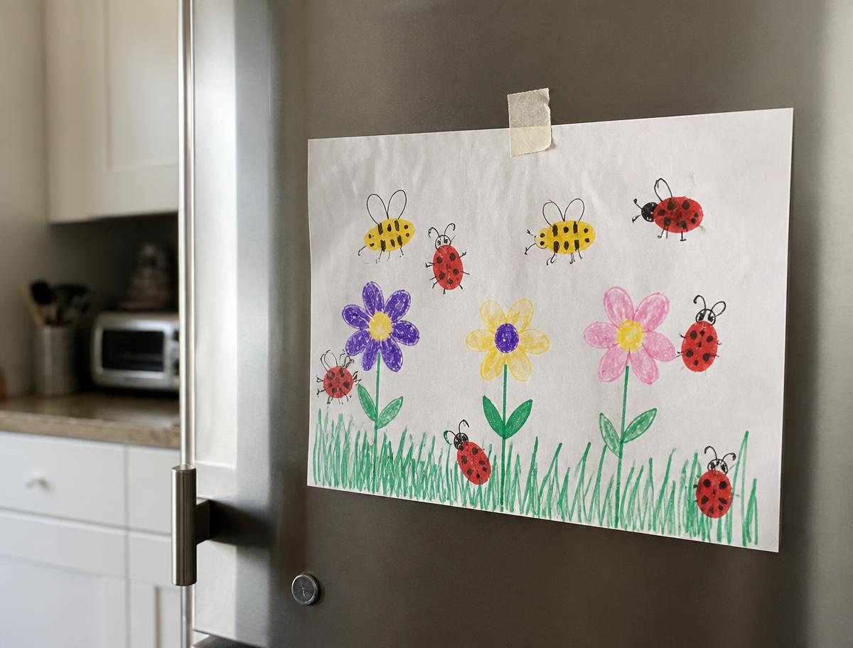 A finished garden page, invented bugs included.