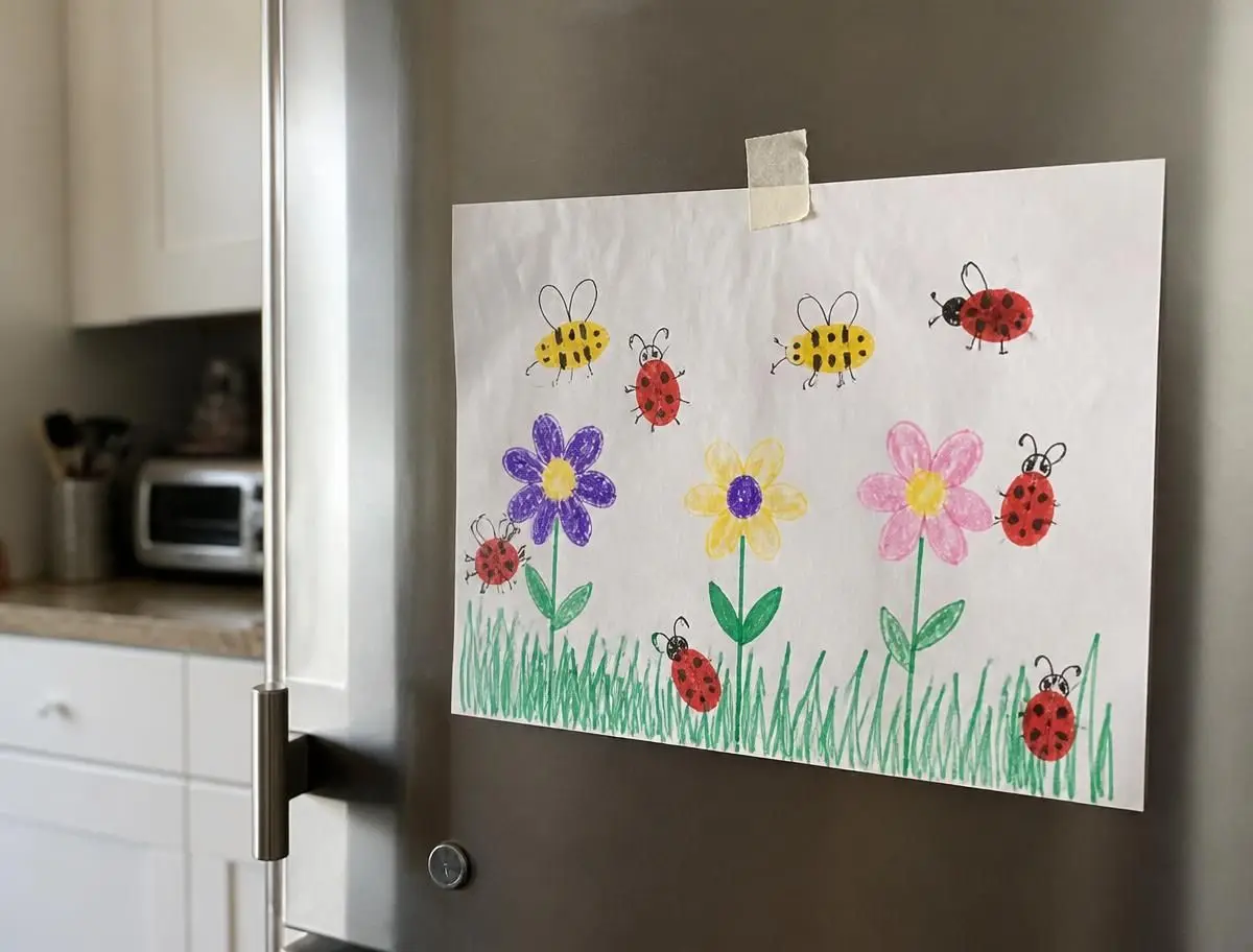 A finished garden page, invented bugs included.