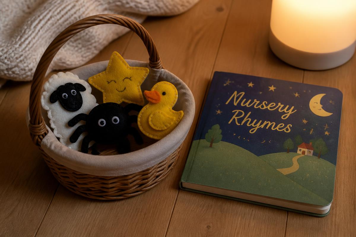 Nursery Rhyme Puppet Basket