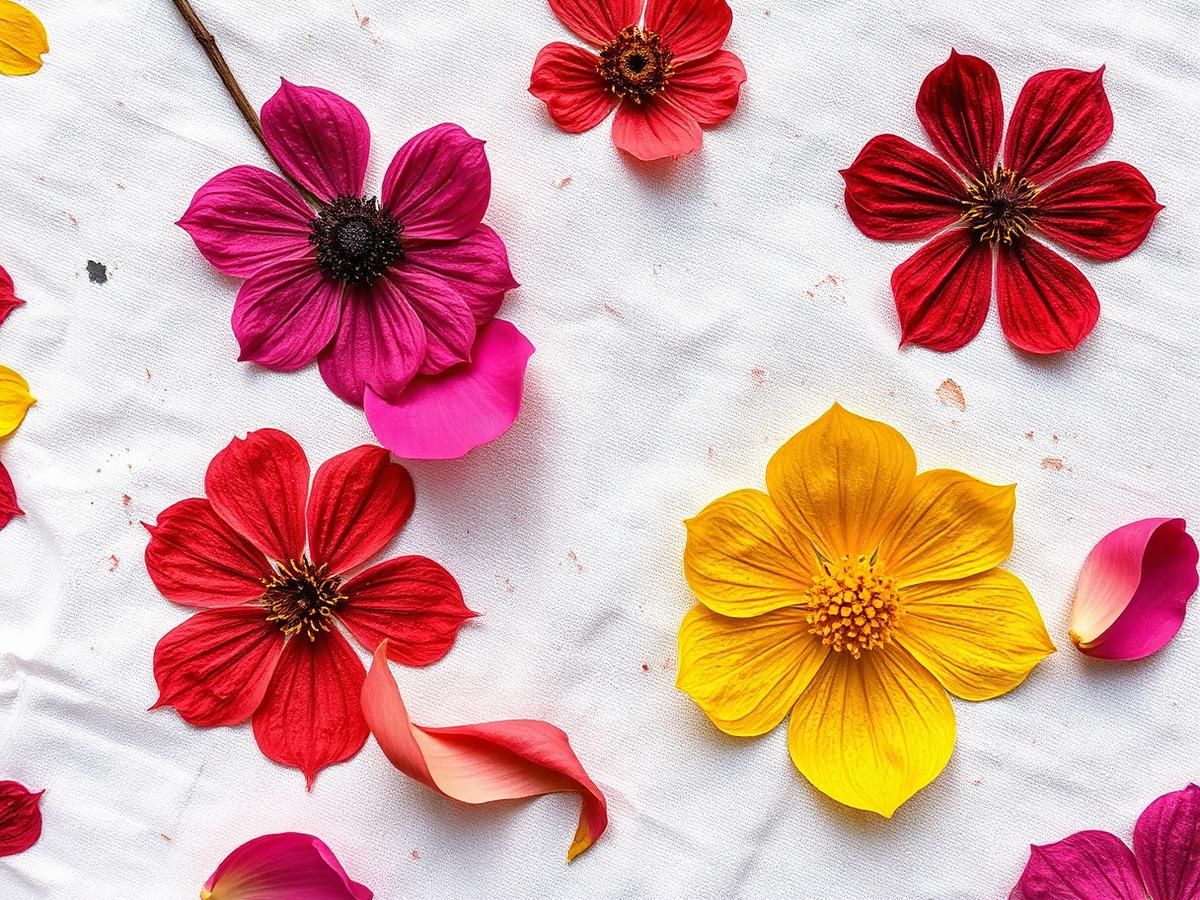 The pigment prints left behind after the petals come away