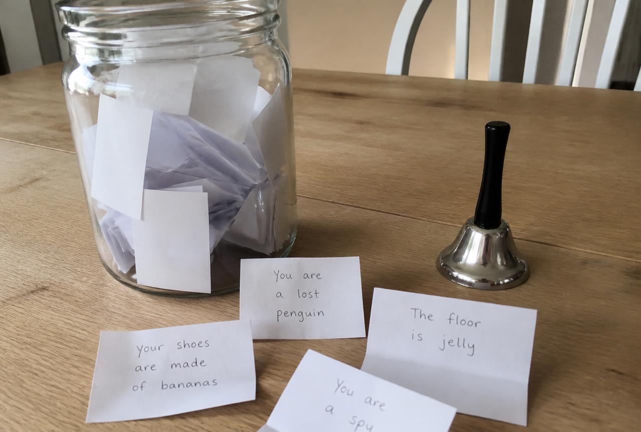 Improv Prompt Jar Basket