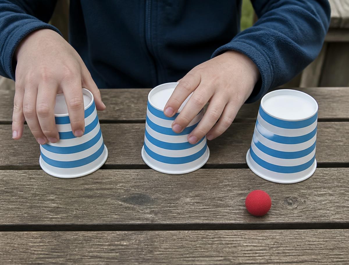 Cups and ball - slow hands, and a lot of practice.