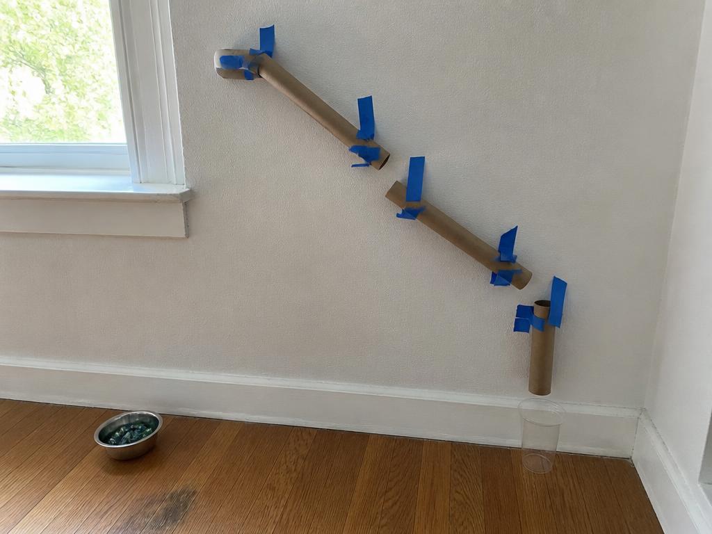 Cardboard Tube Wall Marble Run