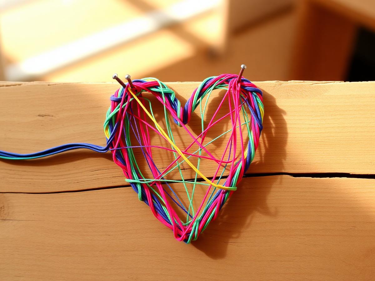 Winding the string back and forth until the shape fills in