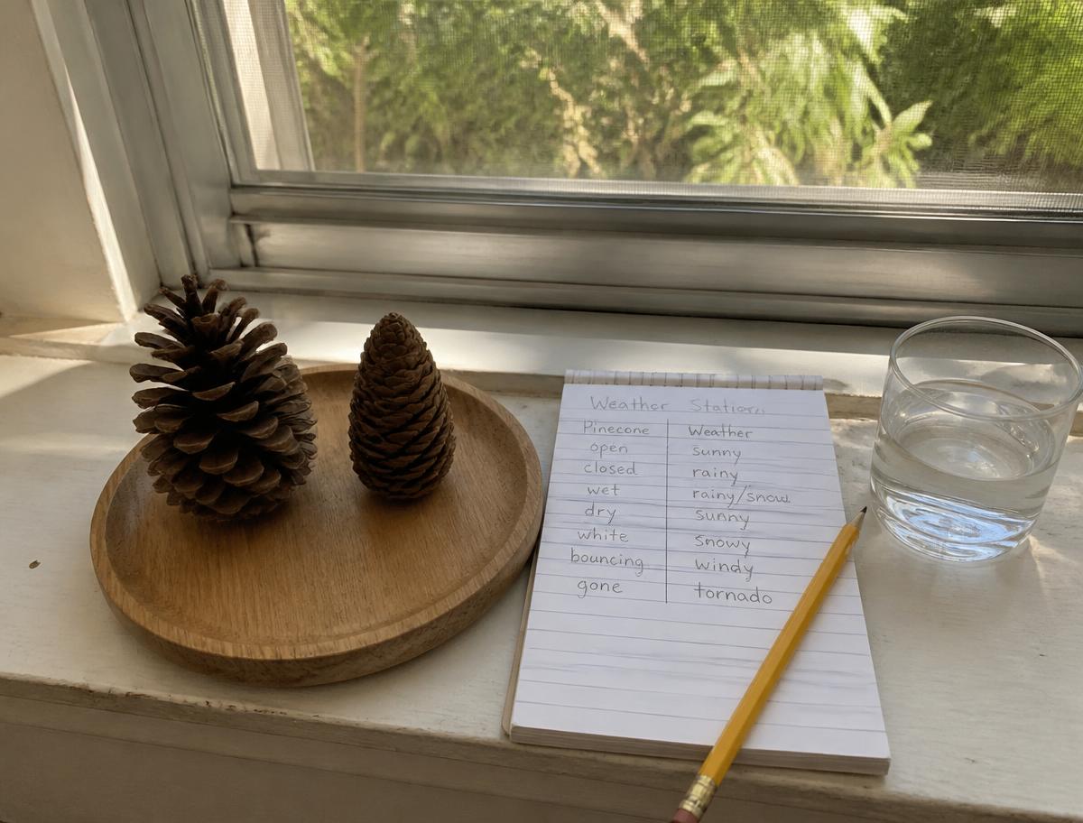 Pinecone Weather Station Basket