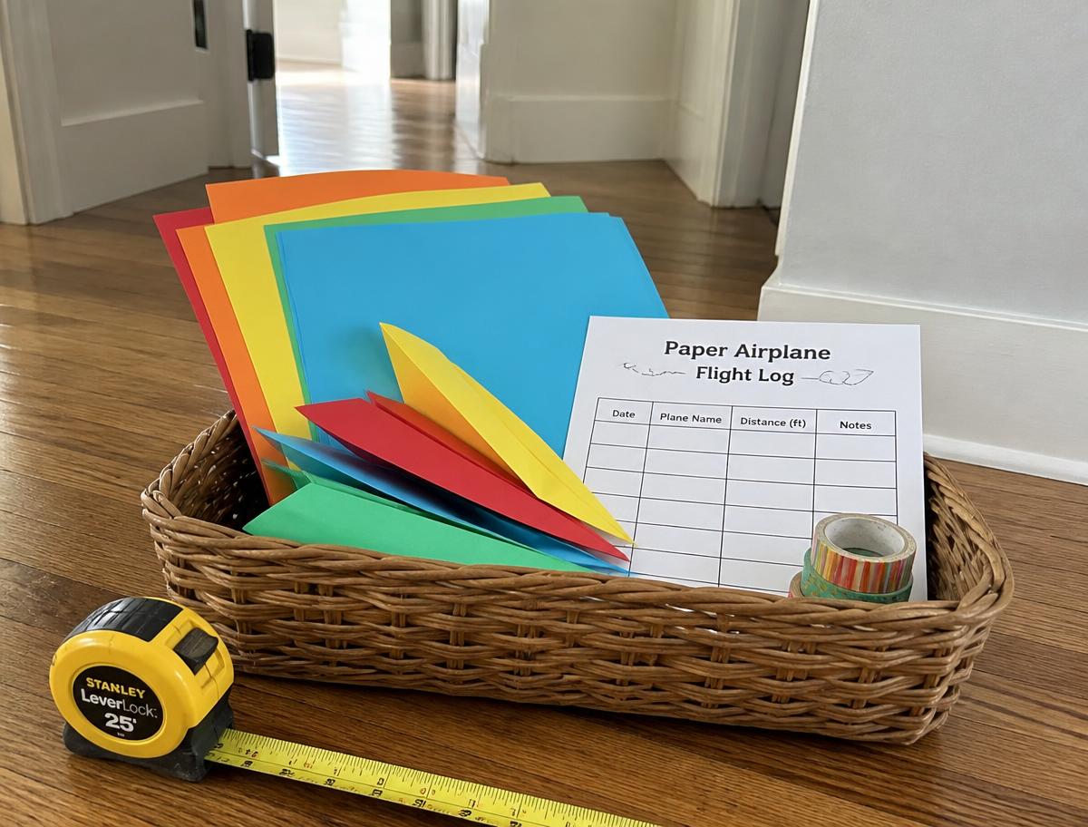 Paper plane flight lab pack (A4 PDF) printable for kids