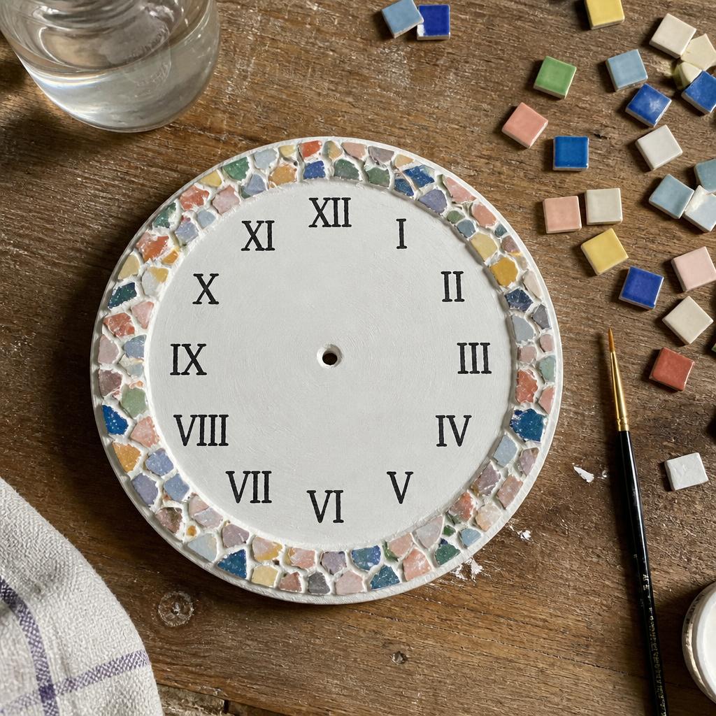 Plaster Mosaic Clock