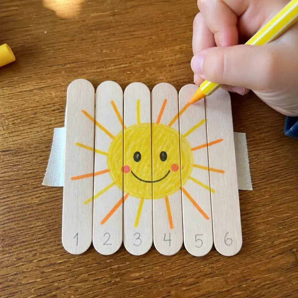 Popsicle Stick Puzzle Basket