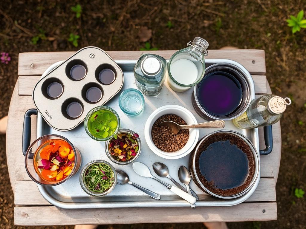 The potion tray laid out before anyone touches it.