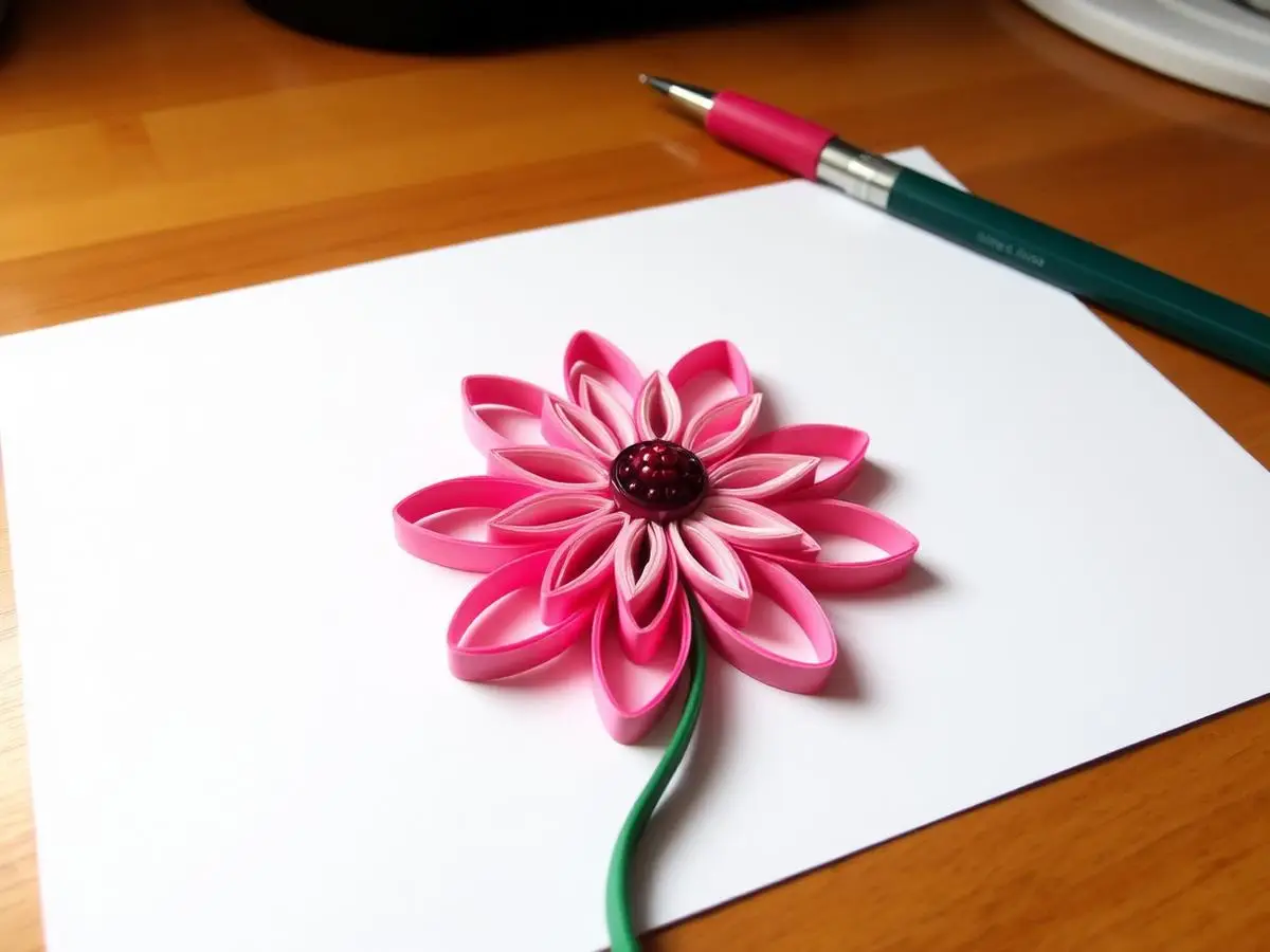 The finished flower, coil by coil