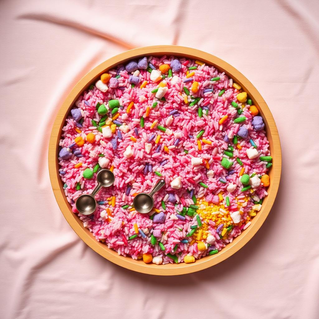 Rainbow Rice Sensory Bin