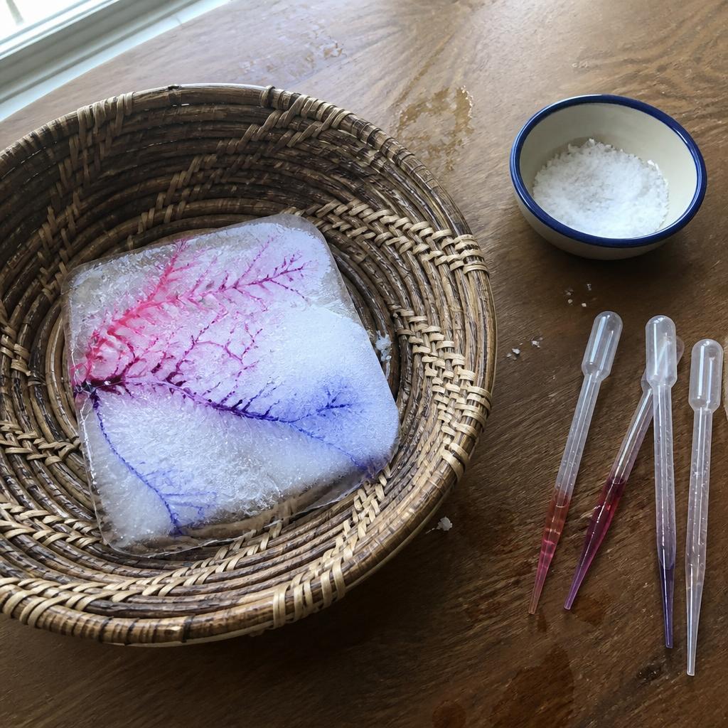Salt & Watercolor Ice Sculptures