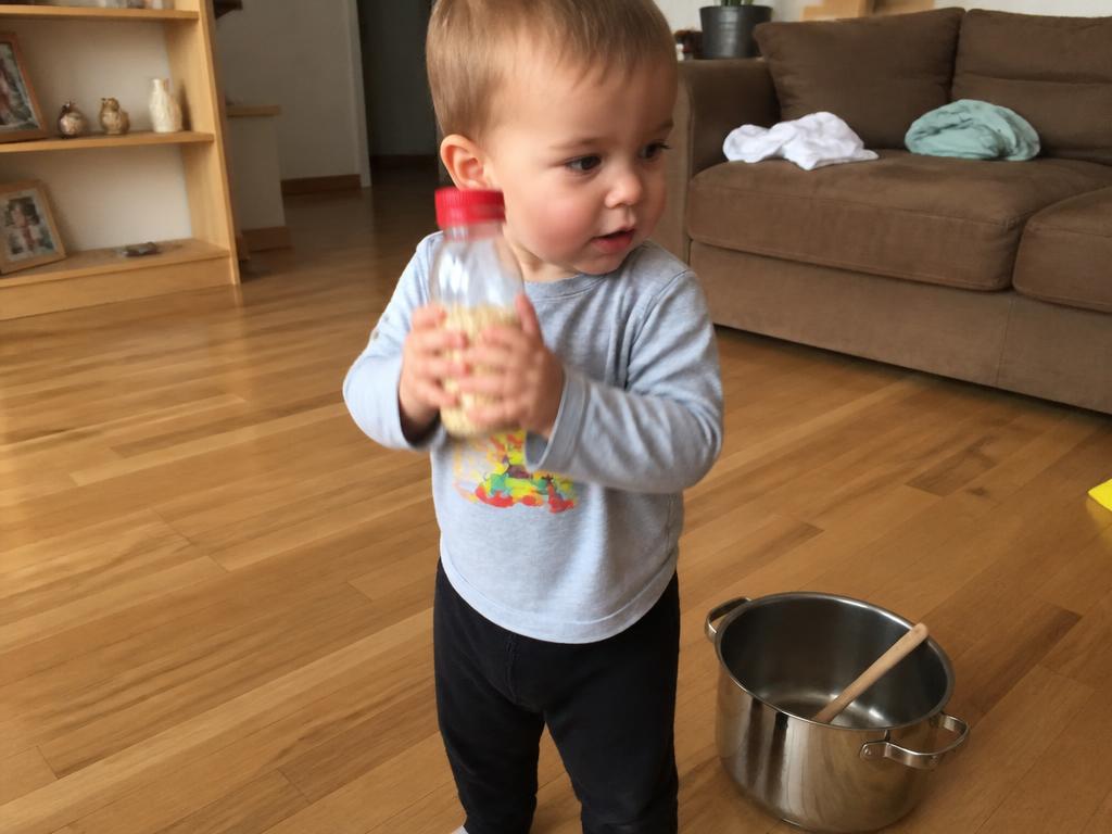 Around the room we go — shake, march, freeze.