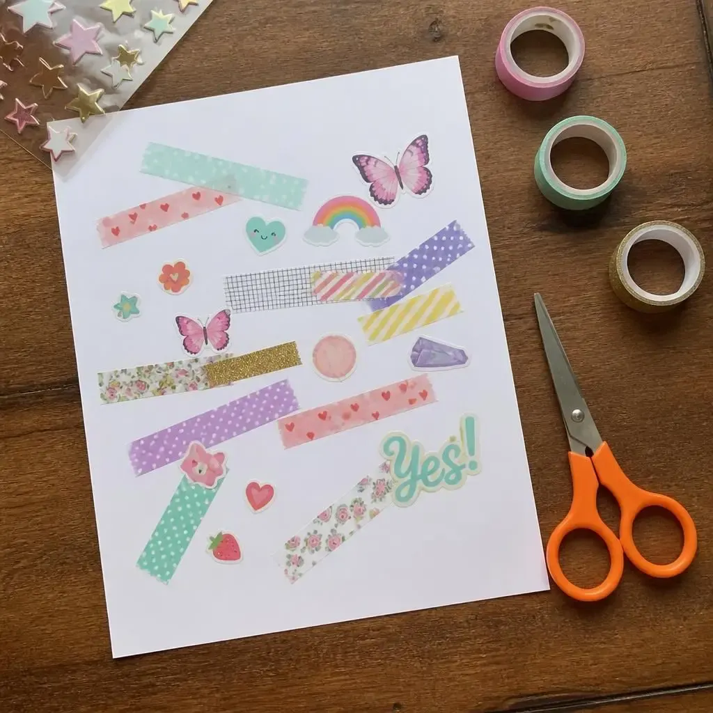 Sticker & Washi Tape Collage
