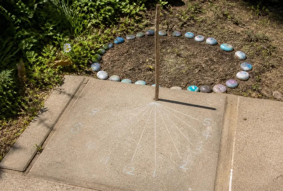 Sundial and Shadow Tracking Basket
