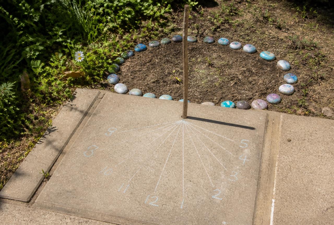 Sundial and Shadow Tracking Basket