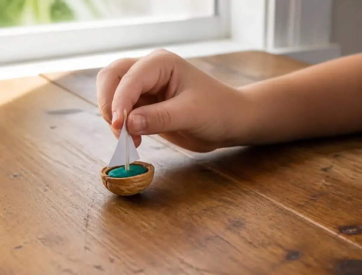 Pressing the clay in firmly is the step that decides whether it floats.