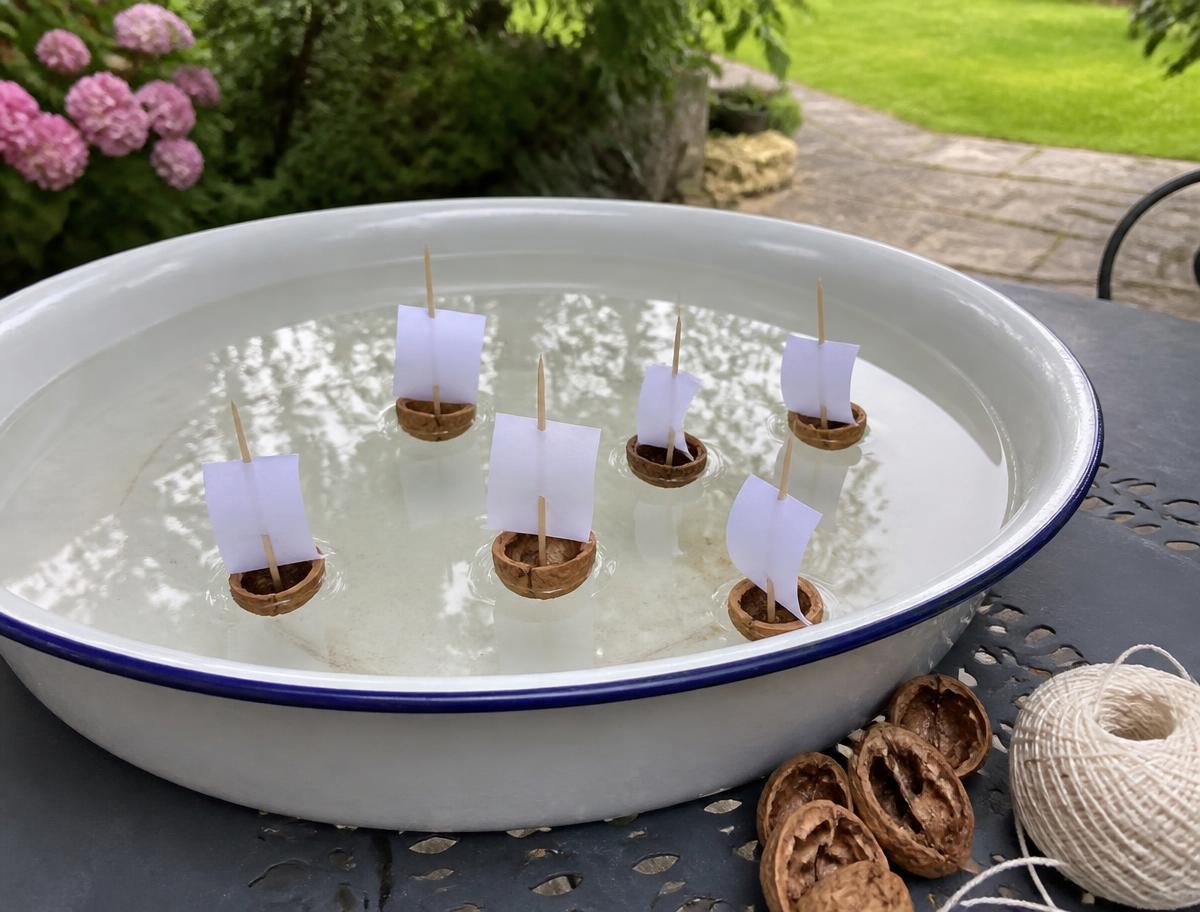 Walnut Shell Boats Basket