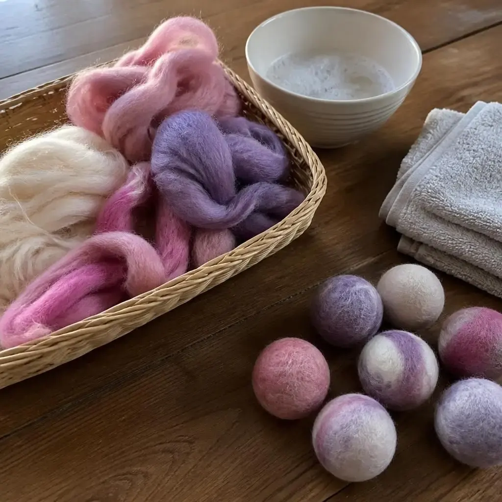Wet Felting Wool Balls