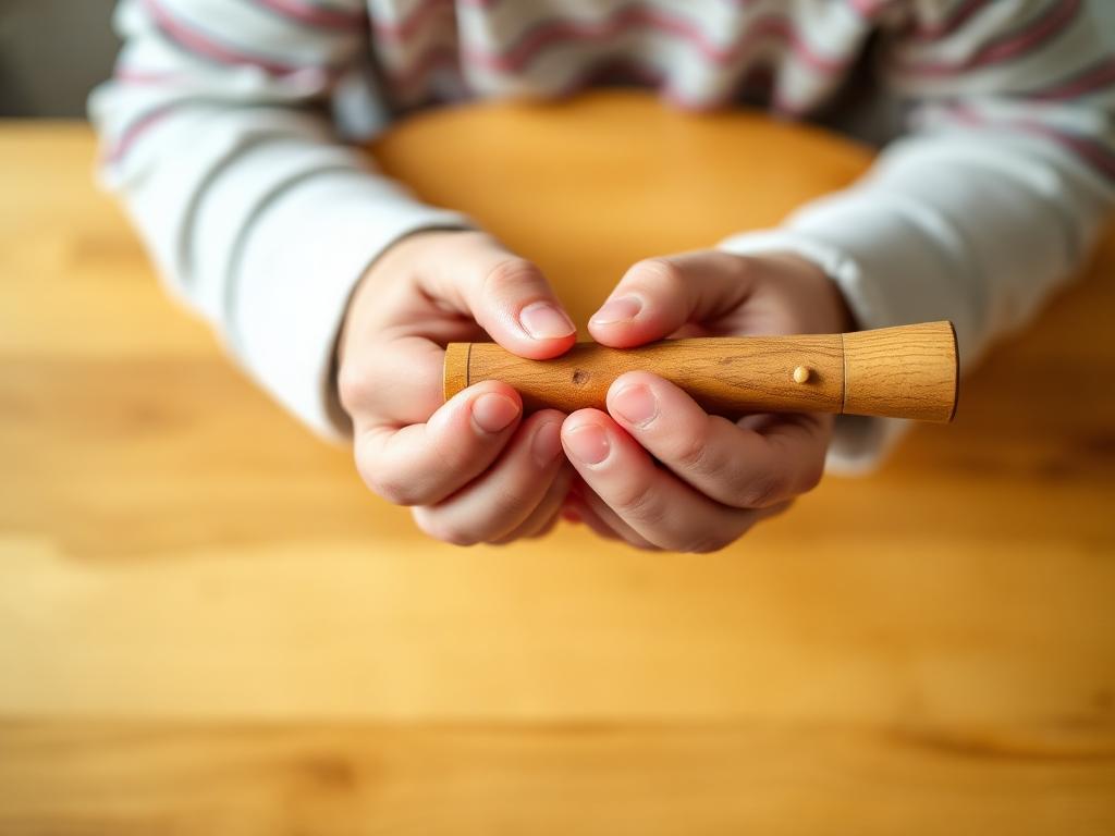 Small hands, first notes — blow softly.