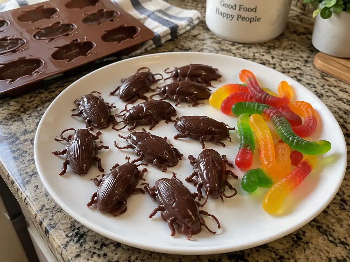 One silicone mould, a handful of chocolate chips, 20 minutes in the fridge.